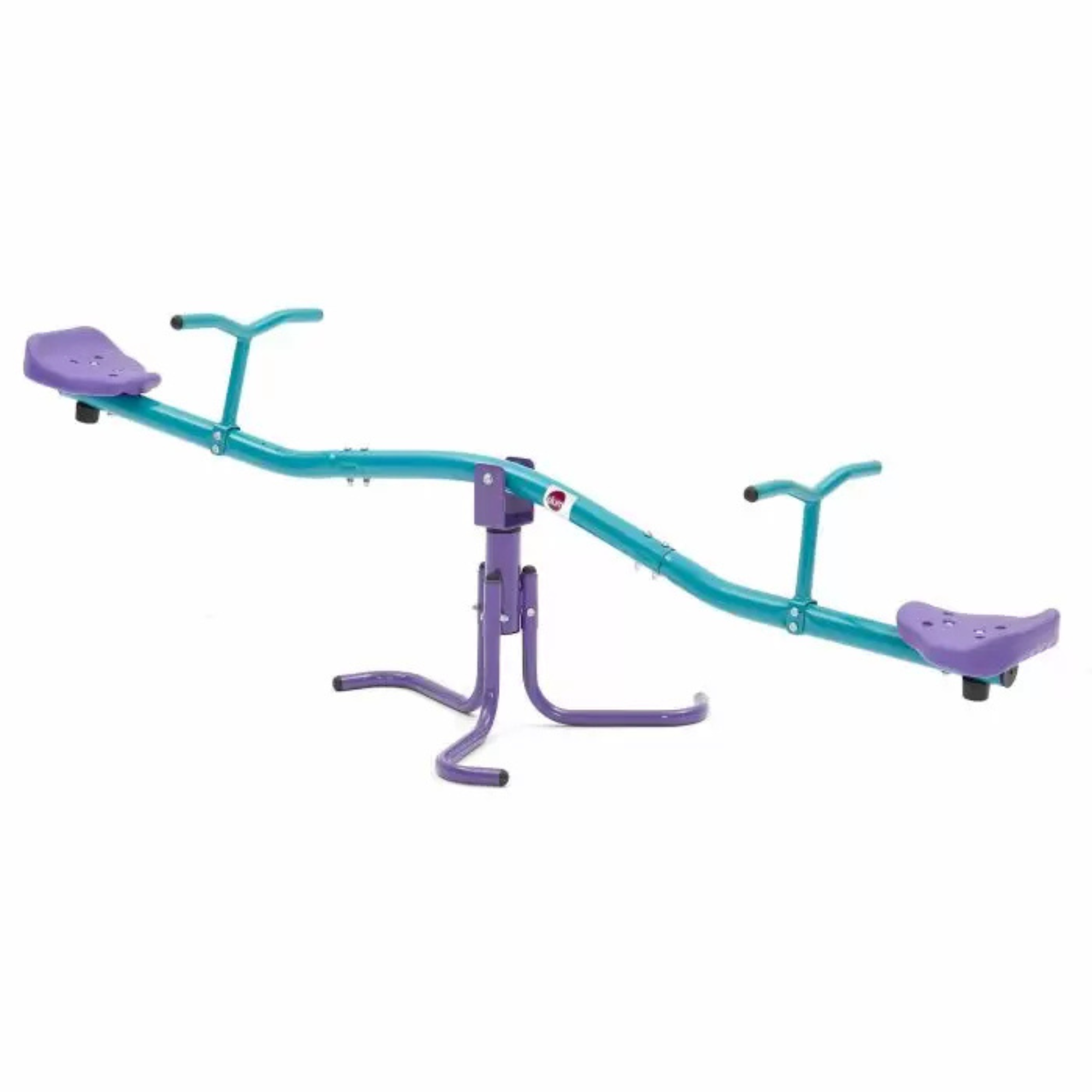منشار معدني دوار من Plum، يدور 360 درجة، سهل التجميع، تصميم إطار معدني قوي مع أقصى وزن 50 كجم، لعبة خارجية مناسبة للأطفال من الأولاد والبنات من سن 3 سنوات فما فوق