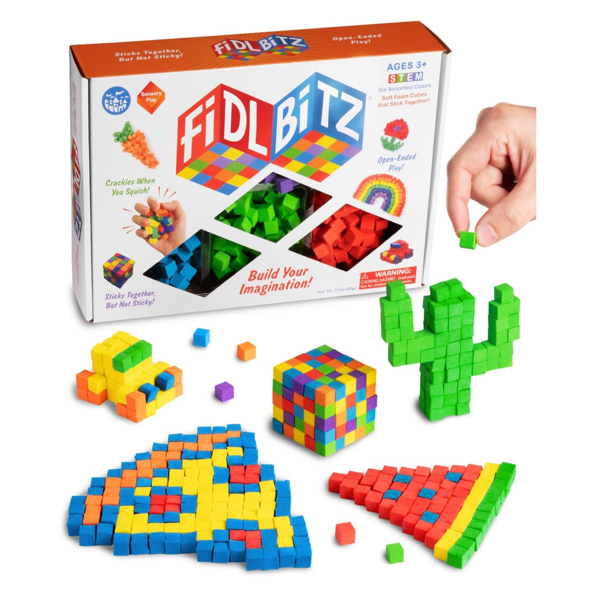Play Visions FidlBitz - Revolutionary Cubes That Stick Together, But Not Sticky! (Deluxe Set)