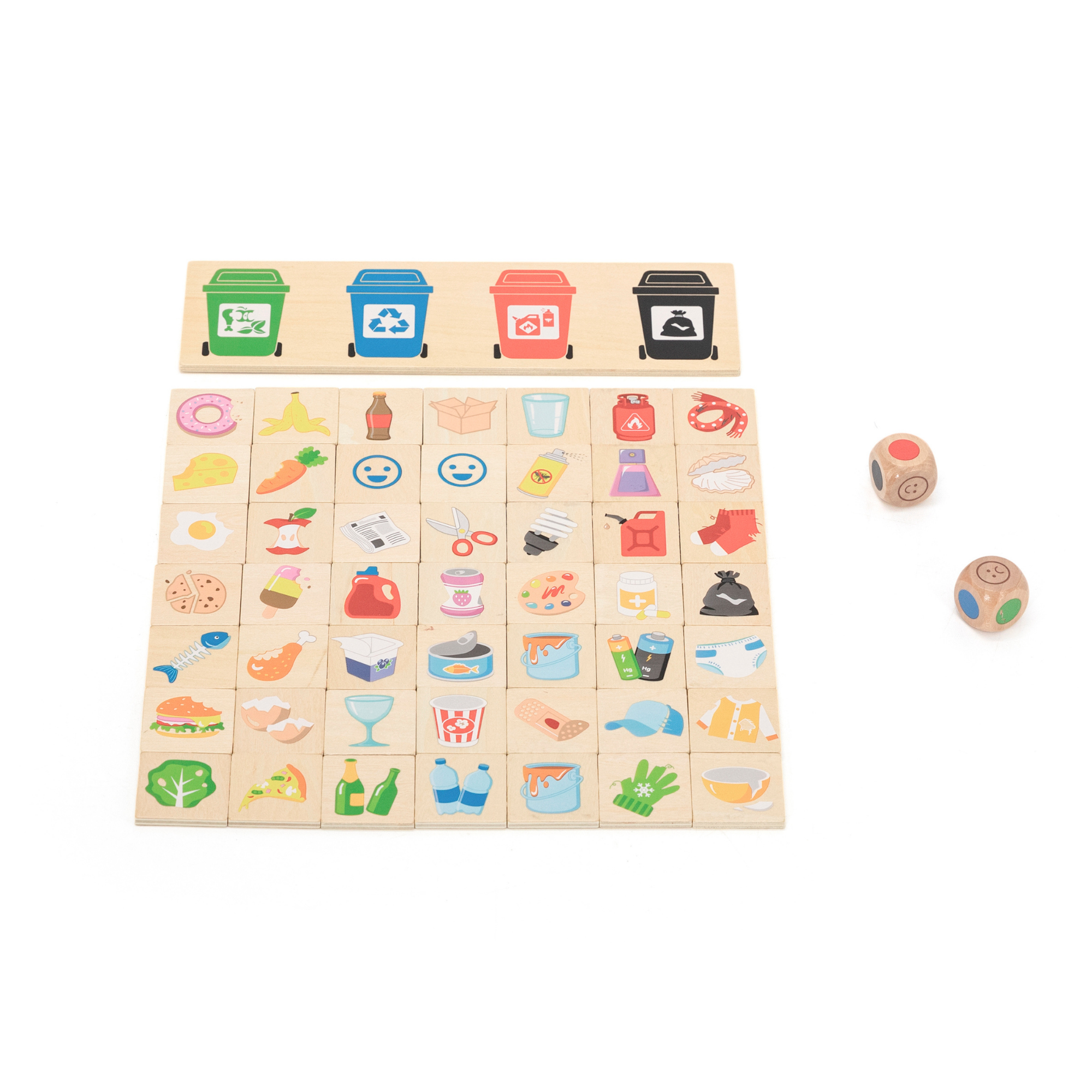 Viga Wooden Waste Sorting Toy, Montessori Educational Recycling Game, Develops Concentration, Classification & Environmental Awareness, Eco-Friendly & Non-Toxic, for Boys & Girls Ages 3+