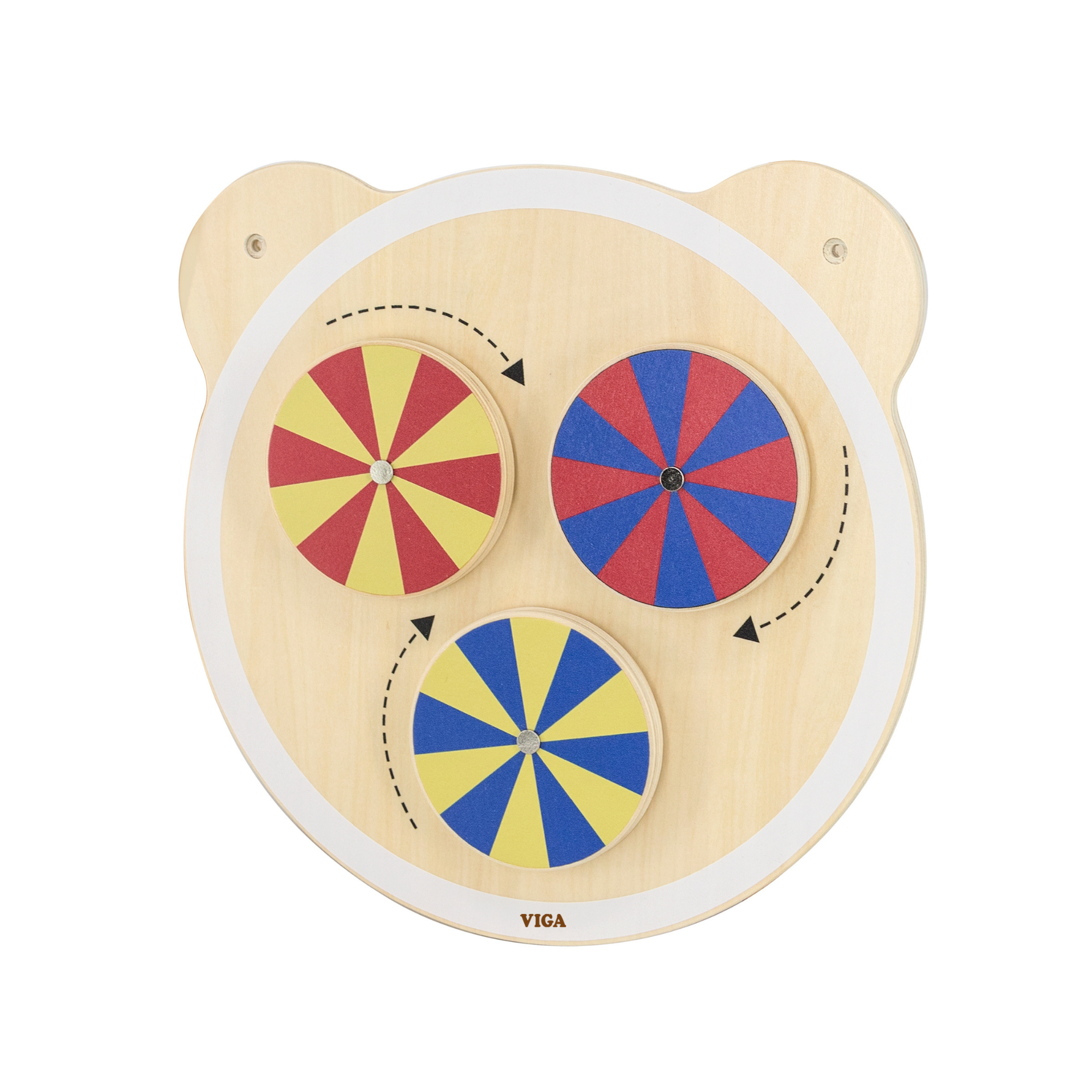 Viga Mixing Colors Wall Toy, Montessori Wooden Color Blending Panel with Rotating Discs, Builds Visual Perception & Coordination, Eco-Friendly & Non-Toxic Toy, for Boys & Girls Ages 18M+