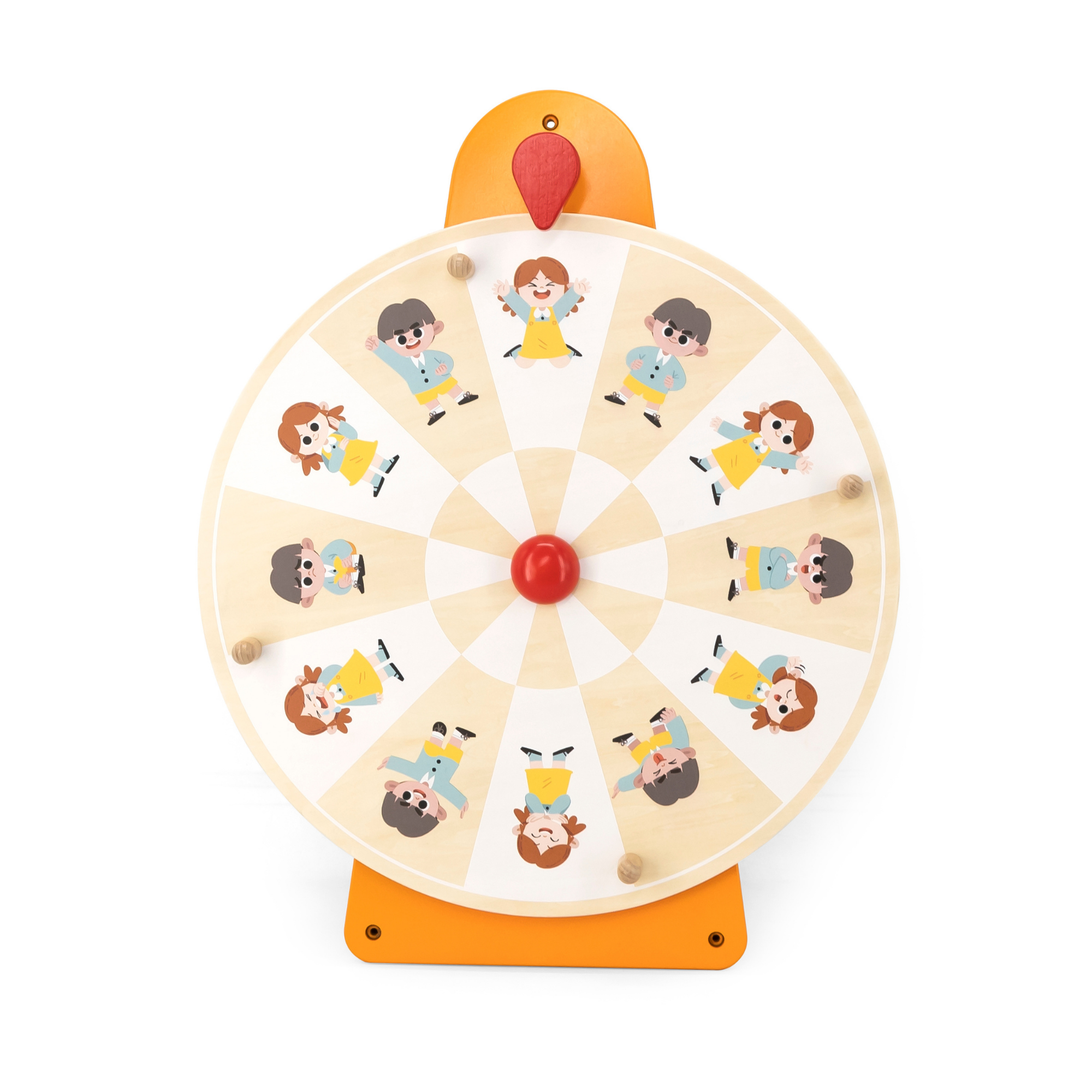 VIGA Wooden Wall Toy – Emotion & Movement Turntable, Montessori Educational Activity Board, Builds Emotional Intelligence, Focus & Motor Skills, Eco-Friendly & Non-Toxic, for Boys & Girls Ages 18M+