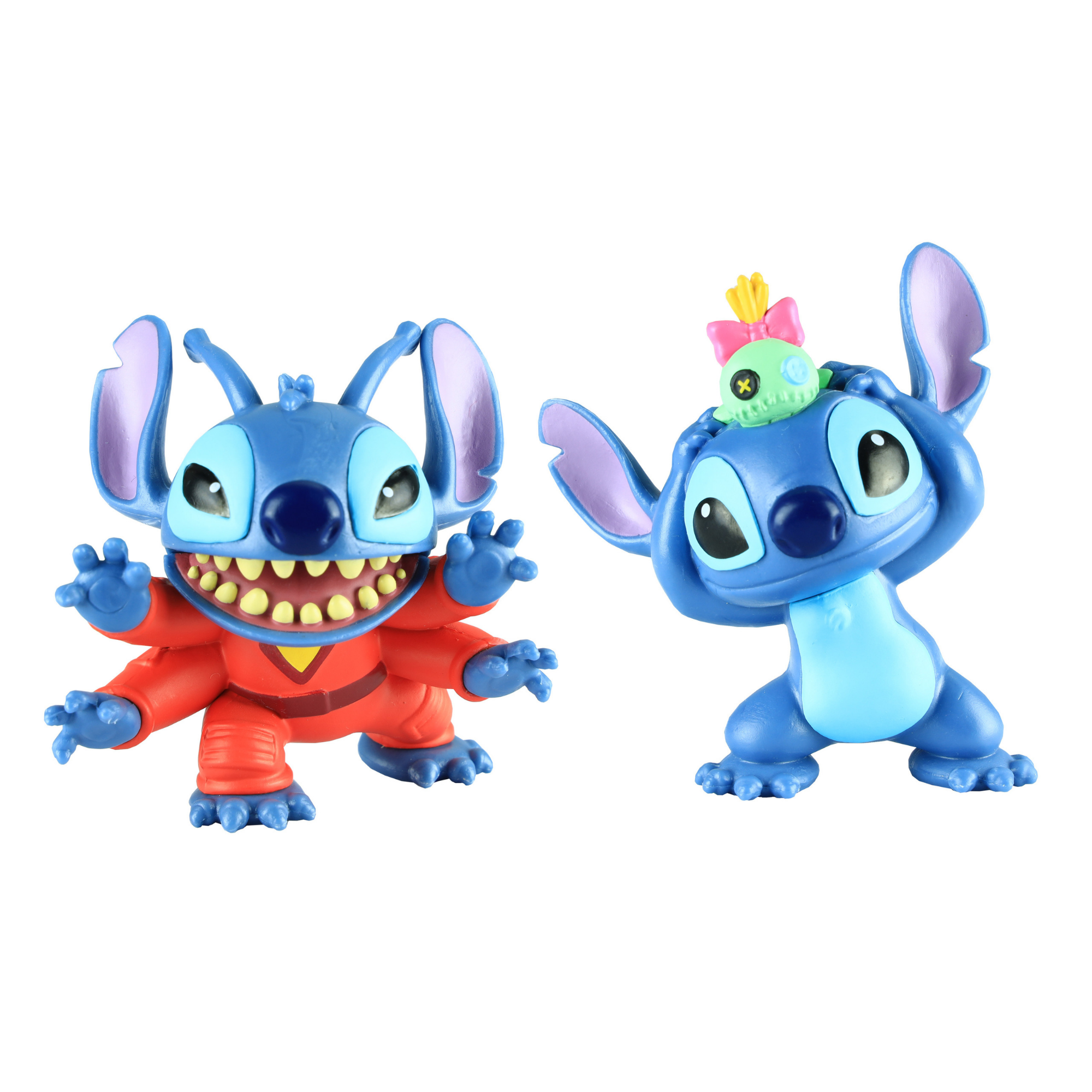 Disney Lilo & Stitch 2.75" Inch (7 cm) 2 Piece Collectible Stitch Figure Set, Officially Licensed Kids Toys by Just Play, Style 1, Suitable for Children, Boys and Girls, Aged 3 Years+