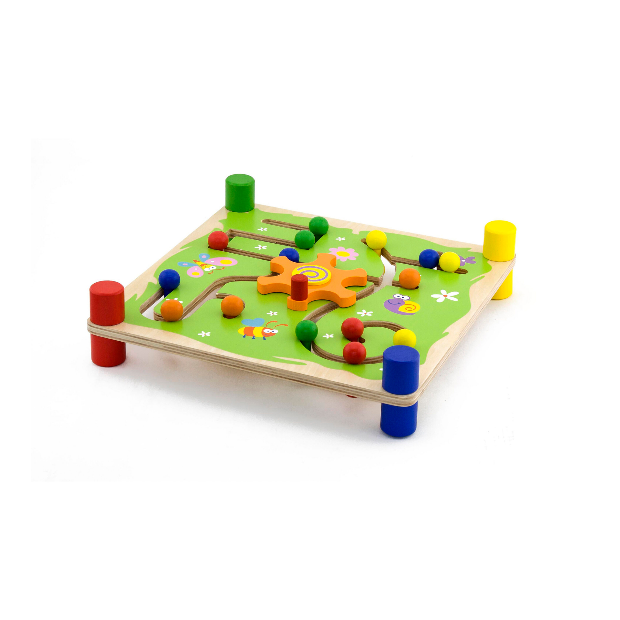 VIGA Wooden Track & Trace Game – Montessori-Inspired Bead Maze with Pattern Cards , Develops Hand-Eye Coordination, Spatial Awareness & Imagination , Eco-Friendly, Non-Toxic Paints , Ages 2+