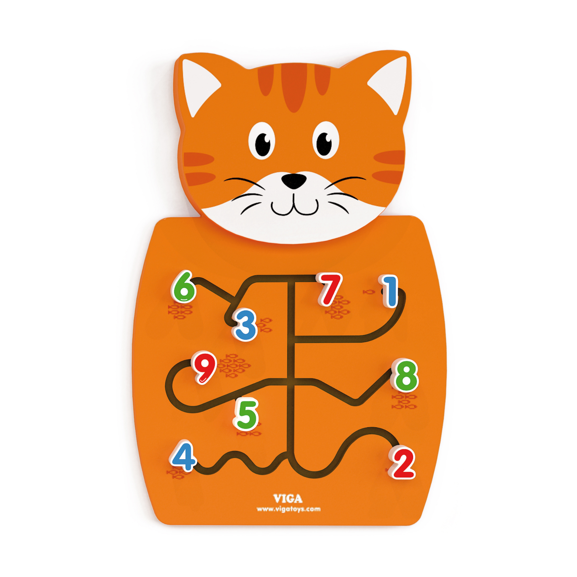 VIGA Matching Numbers Wall Toy, Montessori Educational Number Recognition Panel, Develops Logic, Fine Motor & Counting Skills, Eco-Friendly & Non-Toxic, for Boys & Girls Ages 18M+
