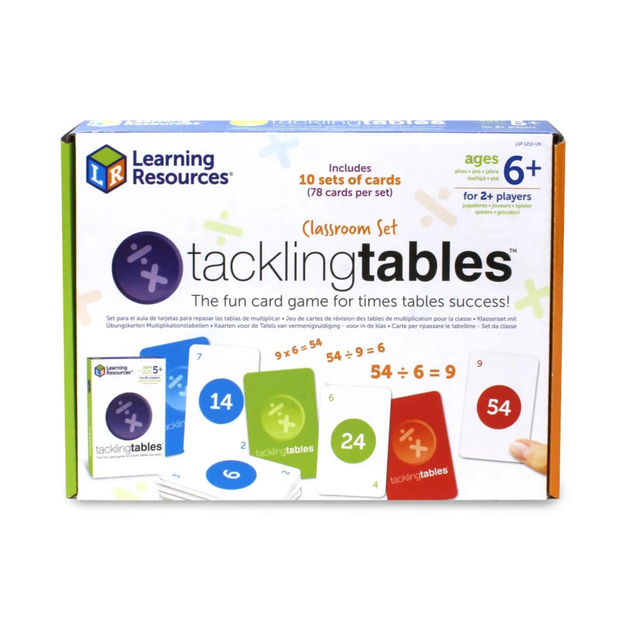 مجموعة أدوات تعلم TacklingTables للفصول الدراسية، لعبة جداول الضرب والقسمة للمرحلة الأساسية الثانية، 10 مجموعات مع مخطط ملون، للأعمار من 5 سنوات فما فوق