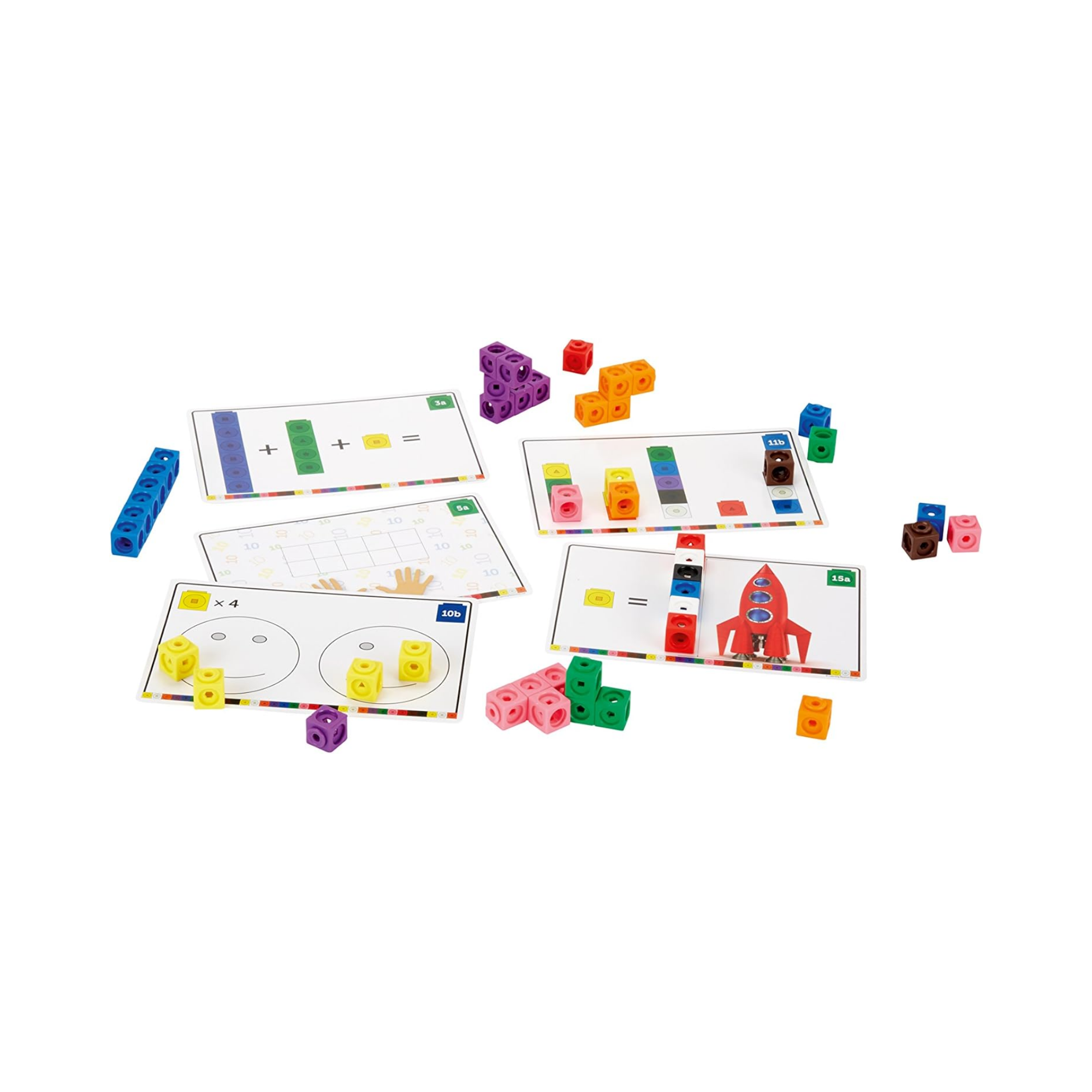 مجموعة أنشطة مكعبات MathLink من Learning Resources، 100 مكعب و30 نشاطًا، للأعمار من 4 سنوات فما فوق، تعليم عملي في الرياضيات والعلوم والتكنولوجيا والهندسة والرياضيات