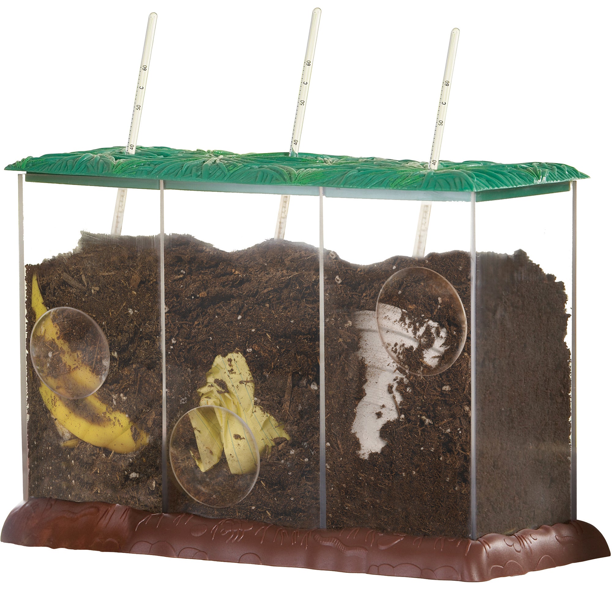 Learning Resources Now You See It, Now You Don’t See-Through Compost Container, Interactive Decomposition Learning Kit, STEM Educational Resource, Ages 4+