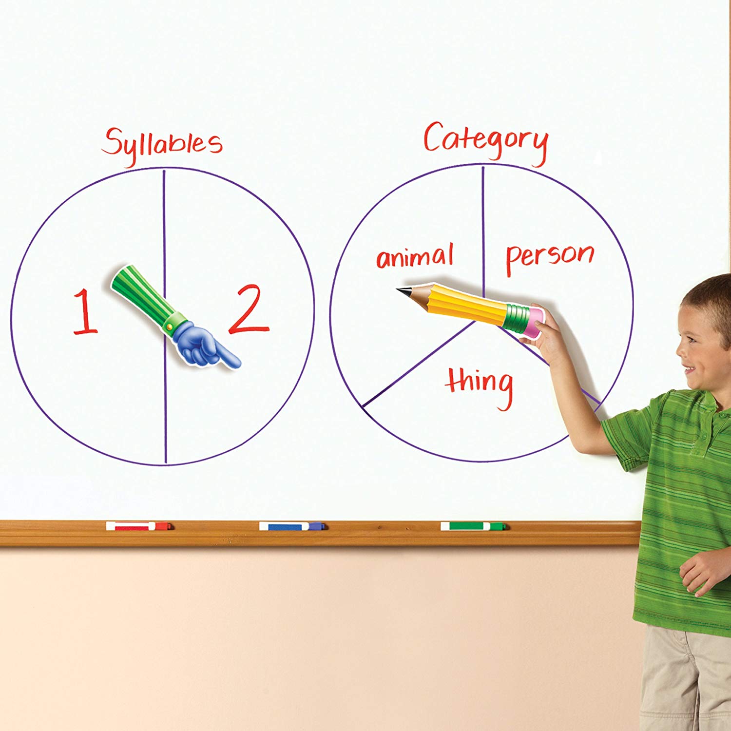 Learning Resources SpinZone Magnetic Front of Class Whiteboard Spinners, Set of 3 Customisable Magnetic Spinners for Whiteboards, Educational Resource for Ages 4+