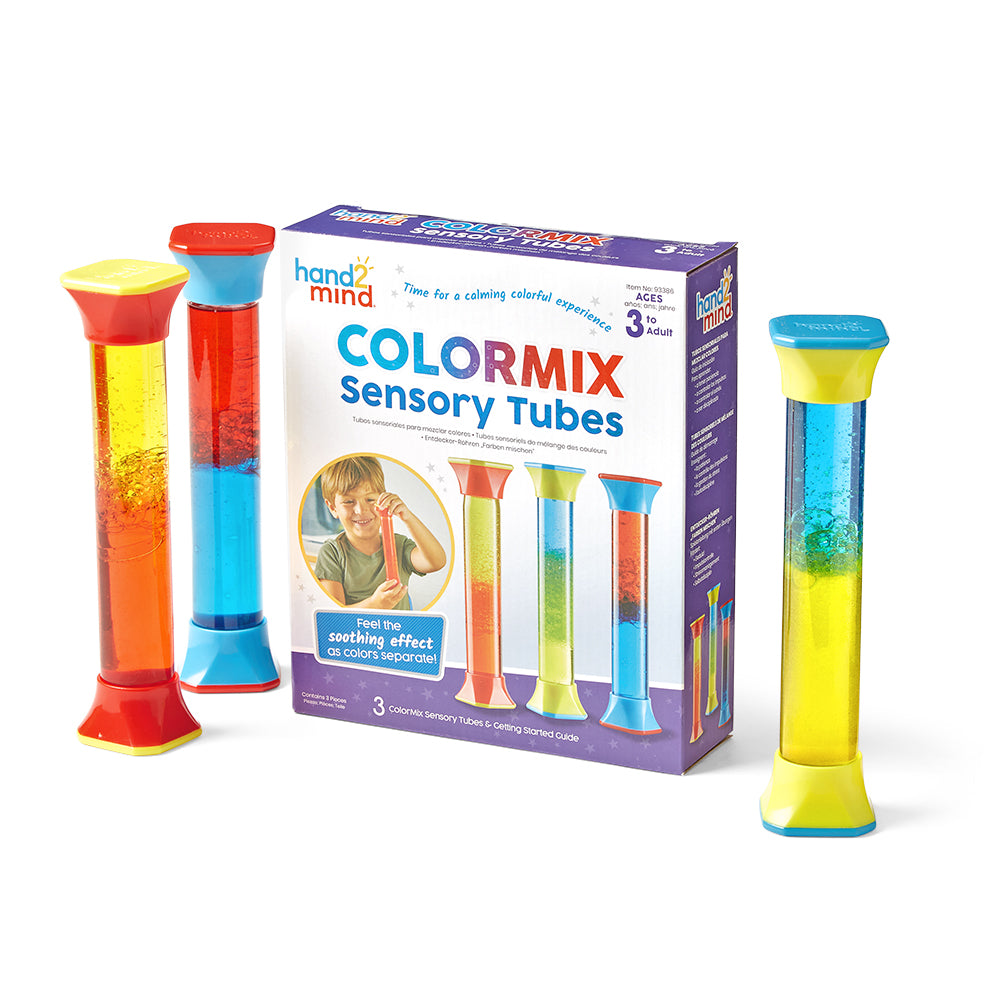 مجموعة أنابيب ColorMix الحسية من Learning Resources، مكونة من 3 ألعاب بصرية مهدئة للتعلم الاجتماعي والعاطفي، للأعمار من 3 سنوات فما فوق