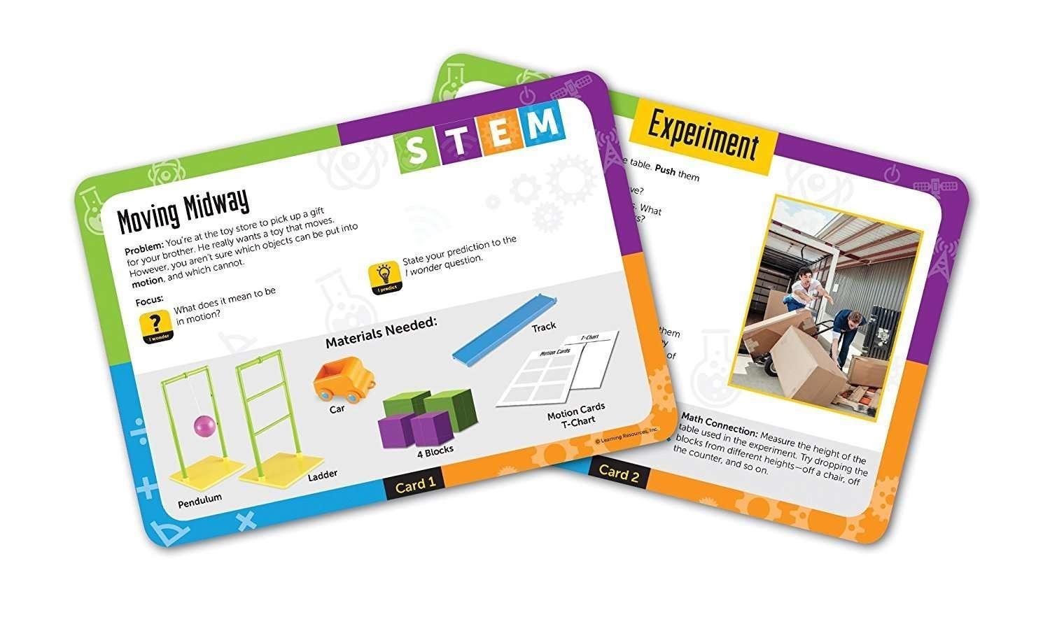 مجموعة أنشطة القوة والحركة في مجالات العلوم والتكنولوجيا والهندسة والرياضيات من Learning Resources، مجموعة علمية عملية للأطفال، من سن 5 سنوات فما فوق