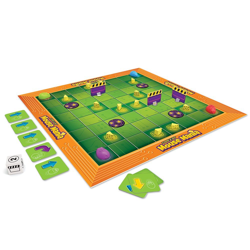 موارد التعلم لعبة لوحة Code & Go Robot Mouse Mania، مقدمة مبكرة للبرمجة والعلوم والتكنولوجيا والهندسة والرياضيات للأطفال من سن 5 سنوات فما فوق