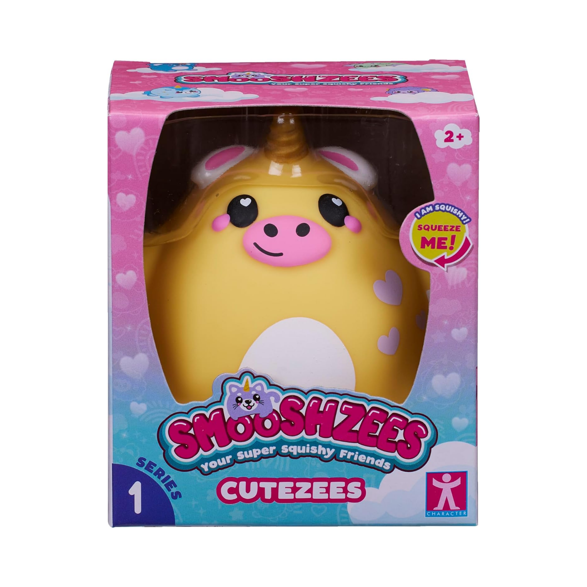Smooshzees Cutezees Buttercup, Yellow Unicow, Collectable Characters, Supersoft, Cuddly and Squishy!