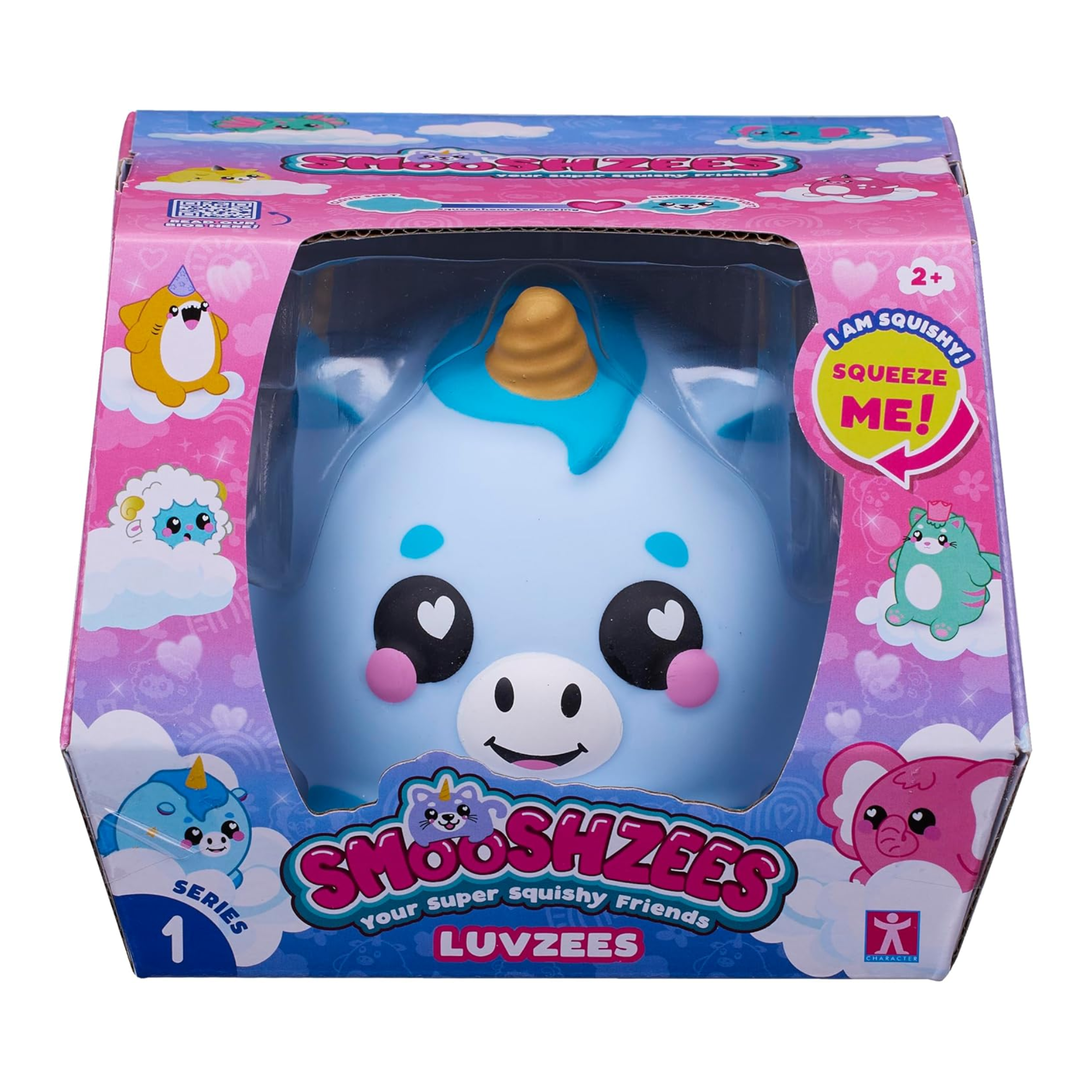Smooshzees Luvzees, Boltz, Blue Unicorn, Collectable Characters, Supersoft, Cuddly and Squishy!