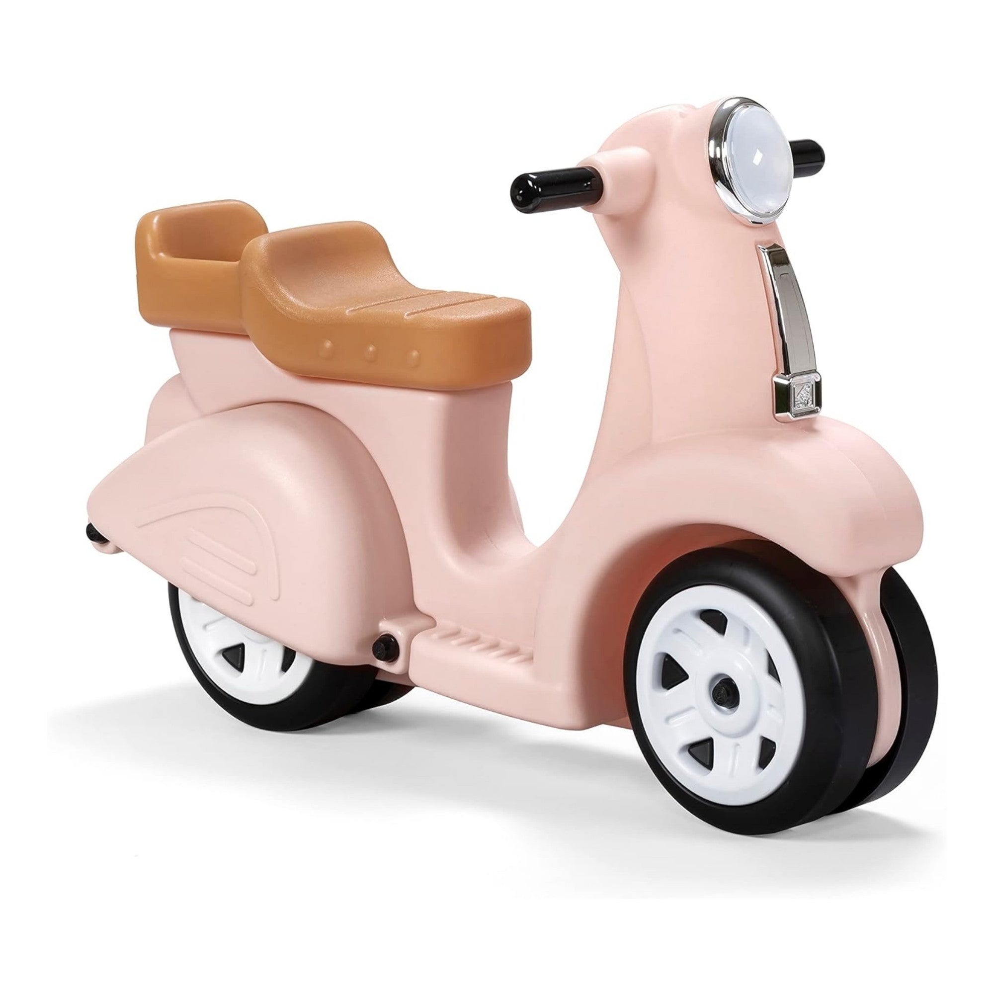 Step2 Kids Ride Along Scooter, Single Seater Easy to Store Ride On Toy with Rear Storage Slot, Suitable for Children both Boys and Girls Aged 18m and Above, Pink