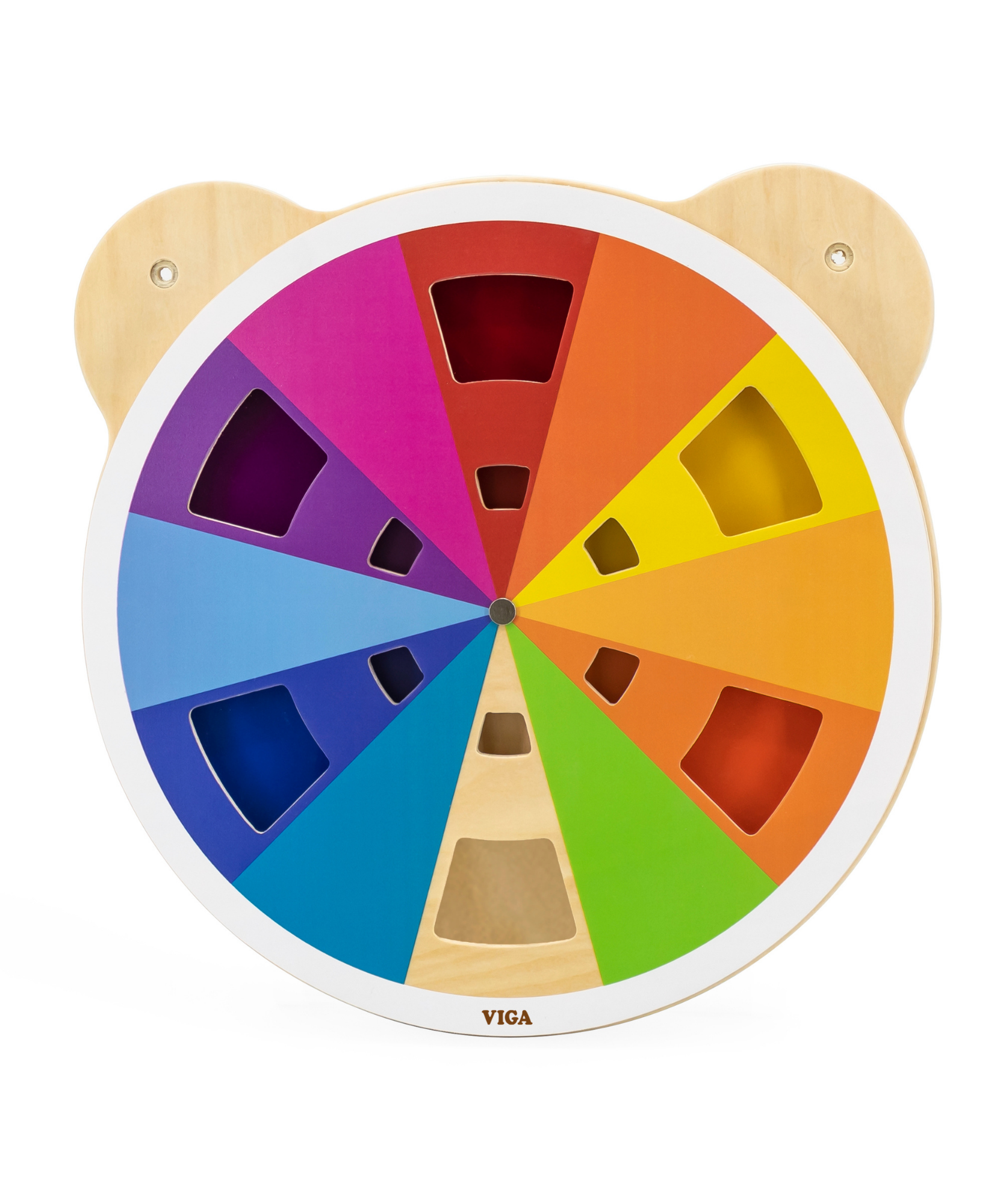 Viga Overlaying Colors Wall Toy, Montessori Wooden Color Mixing Panel with Rotating Acrylic Discs, Builds Visual Perception & Logic, Eco-Friendly & Non-Toxic Toy, for Boys & Girls Ages 18M+