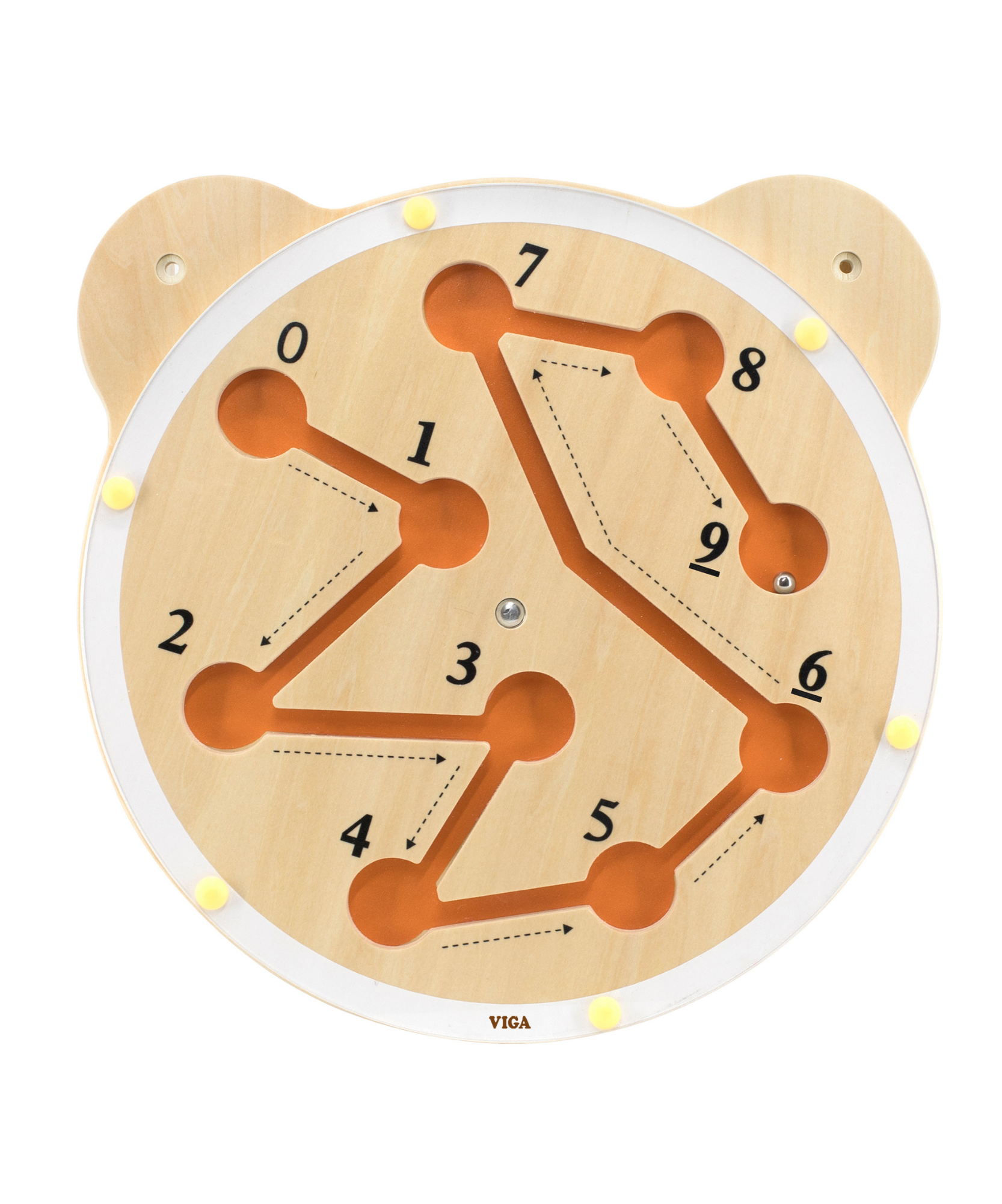 Viga Sliding Ball Wall Toy, Montessori Wooden Number Maze for Toddlers, Develops Motor Skills & Number Recognition, Eco-Friendly & Non-Toxic Educational Toy, for Boys & Girls Ages 18M+