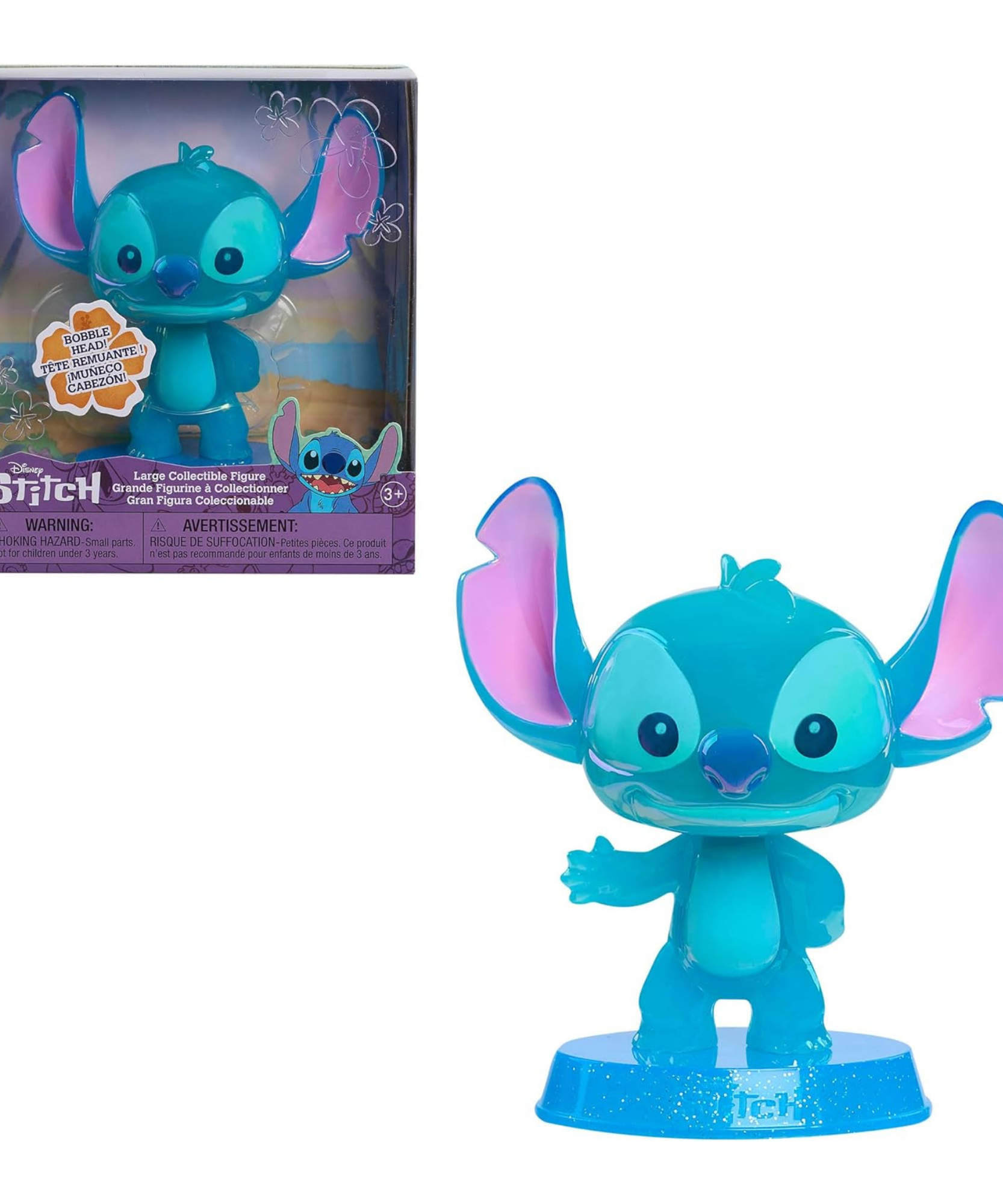 Disney Lilo & Stitch 4.75" Inch (13 cm) Stitch Bobblehead Collectible Figure, Officially Licensed Kids Toys By Just Play, Suitable for Children, Boys and Girls, Aged 3 Years+