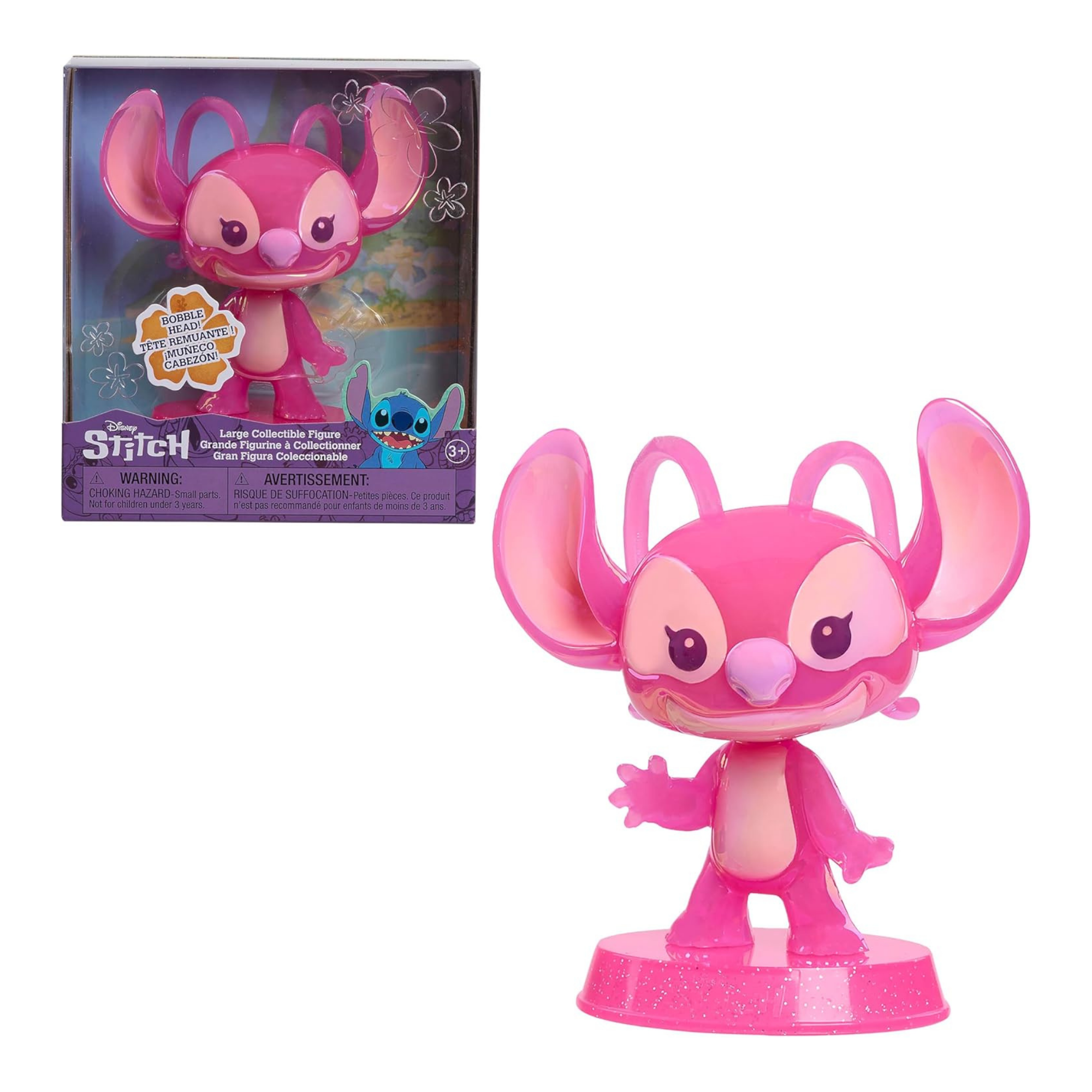 Disney Lilo & Stitch 4.75" Inch (13 cm) Angel Bobblehead Collectible Figure, Officially Licensed Kids Toys By Just Play, Suitable for Children, Boys and Girls, Aged 3 Years+