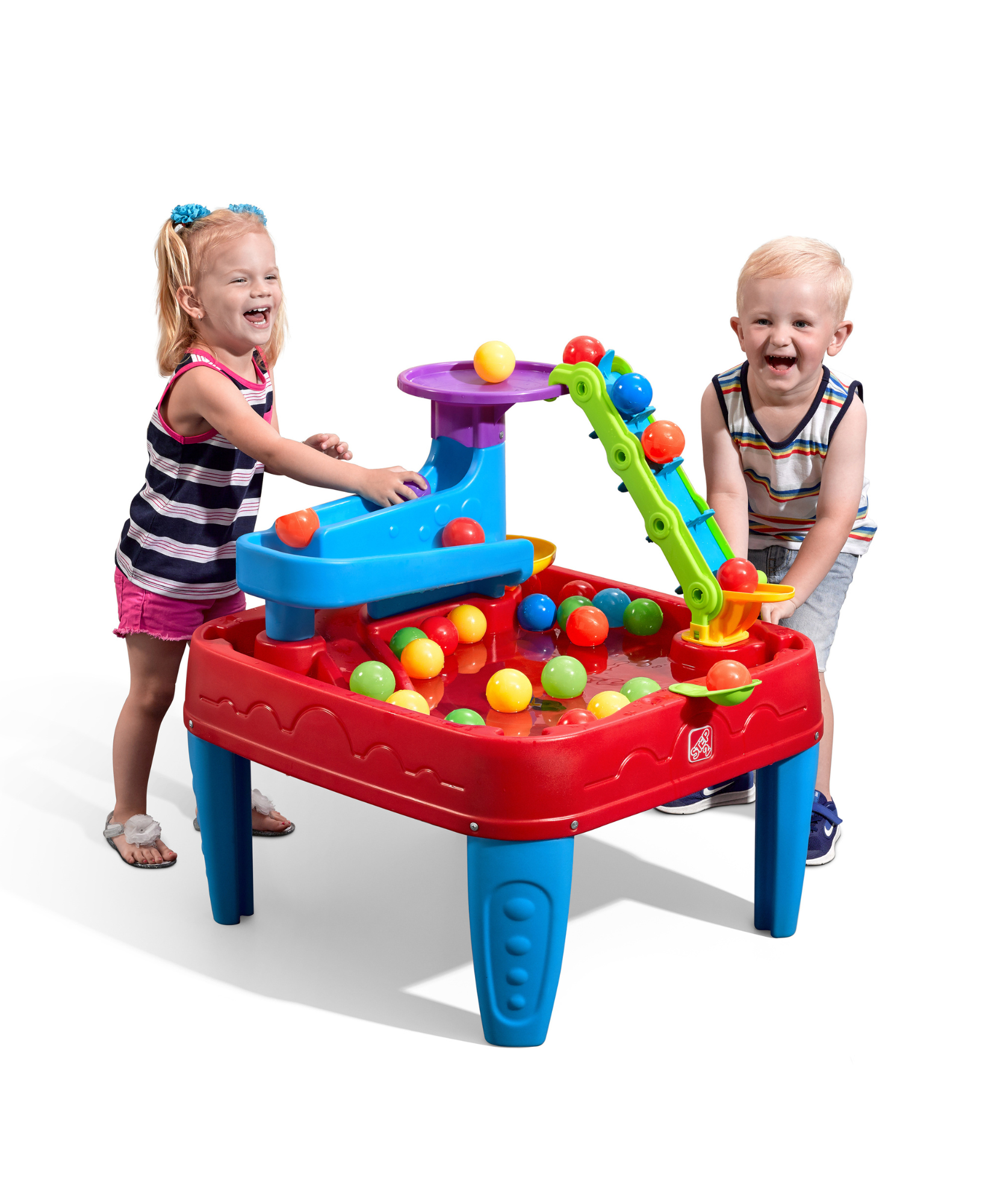 Step2 Stem Discovery Ball Table, Indoor and Outdoor Sensory Playset, Activity Toy with 10 Piece Accessories Including Balls, STEM Toy and Activity Centre, Suitable for Kids both Boys and Girls Aged 3+