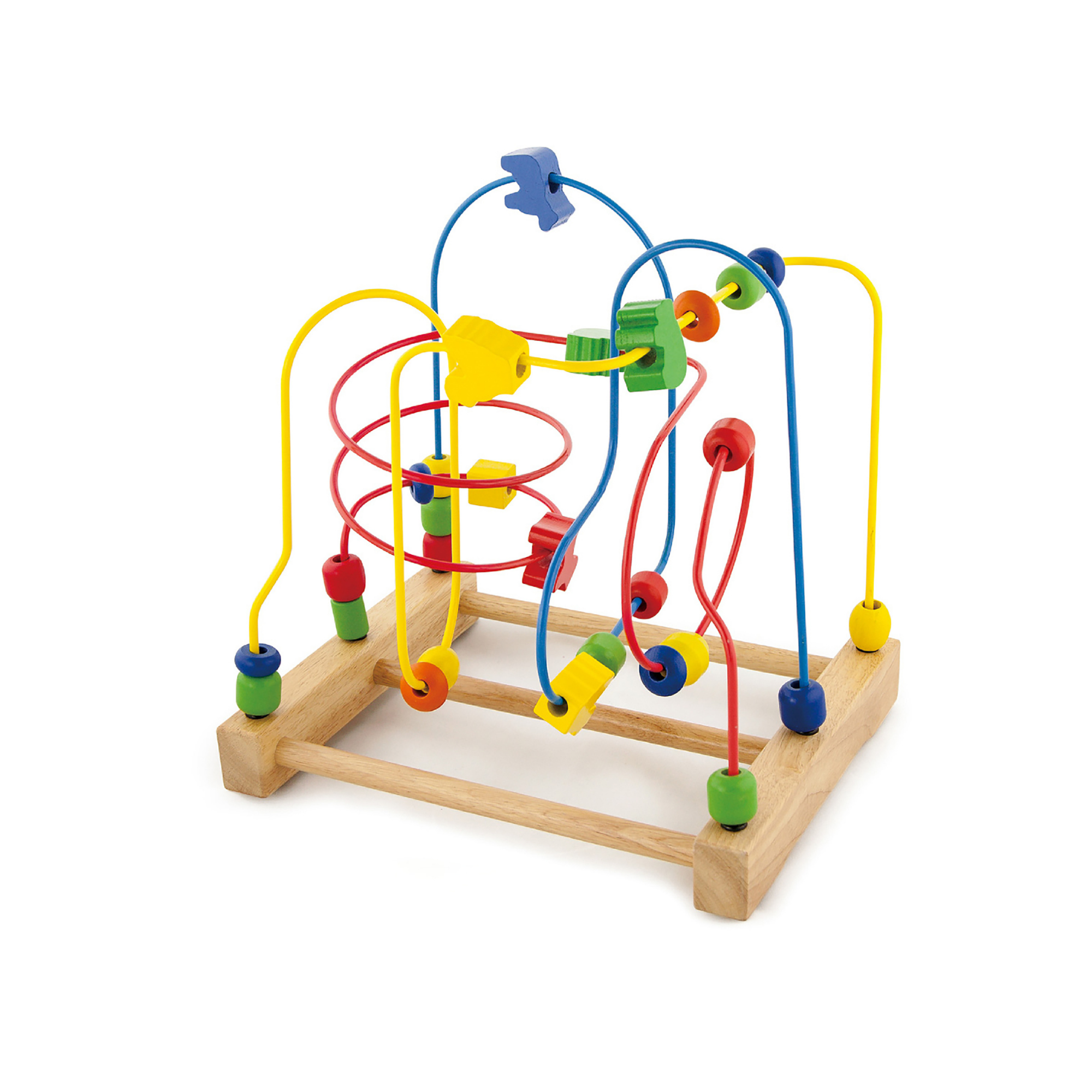 VIGA Wire Beads Toy, Montessori Wooden Bead Maze, Builds Fine Motor Skills, Hand-Eye Coordination, Color Recognition & Logic, Safe & Eco-Friendly Paints, Ideal for Toddlers, for Boys & Girls Ages 18M+