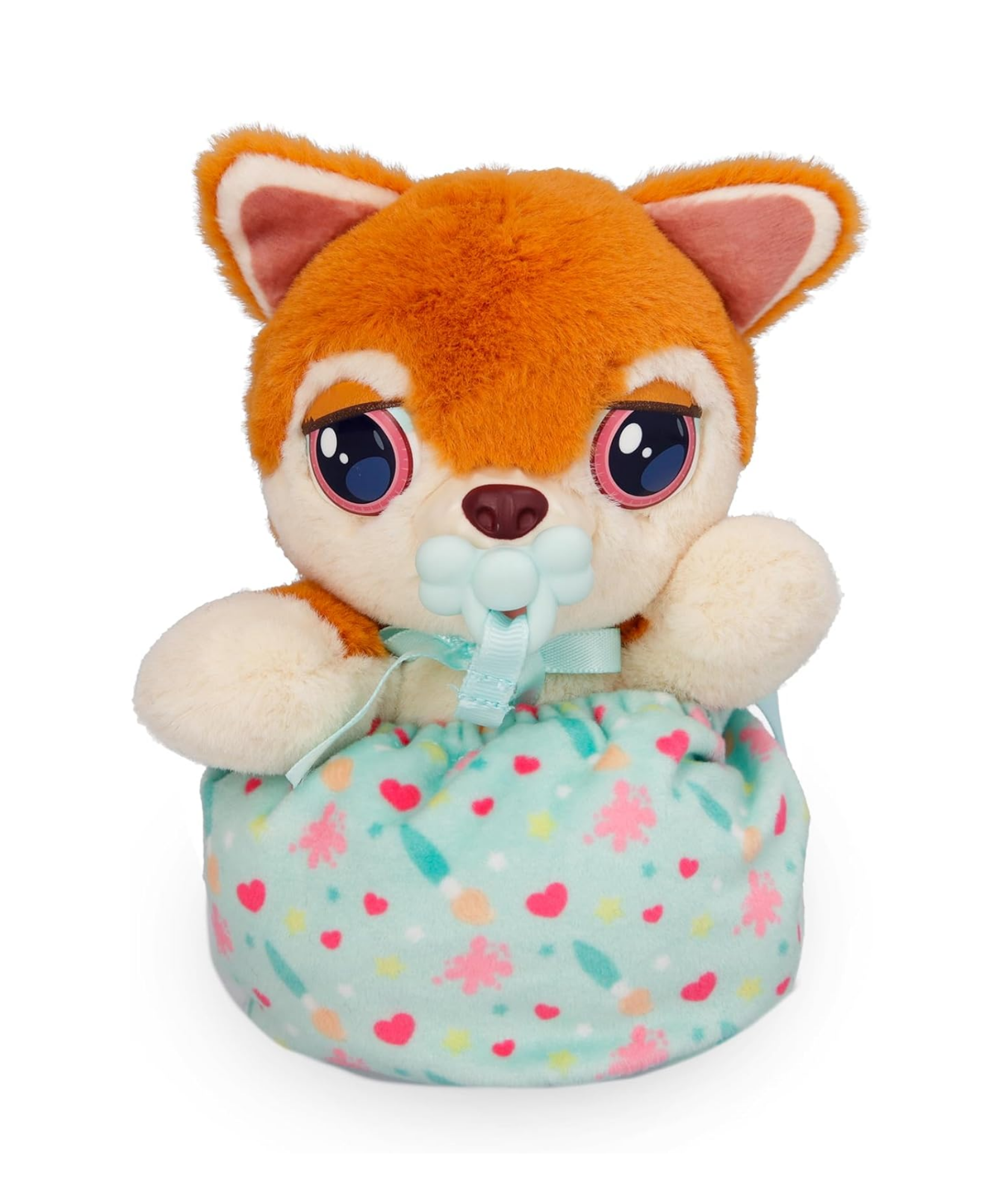 BABY PAWS Mini Puppies, Shiba Inu, 5 Inch Interactive Plush Toy Puppy with Carry Bag, Kids Pretend Play Toy with Sound Effects, Suitable for Both Boys and Girls Aged 3+