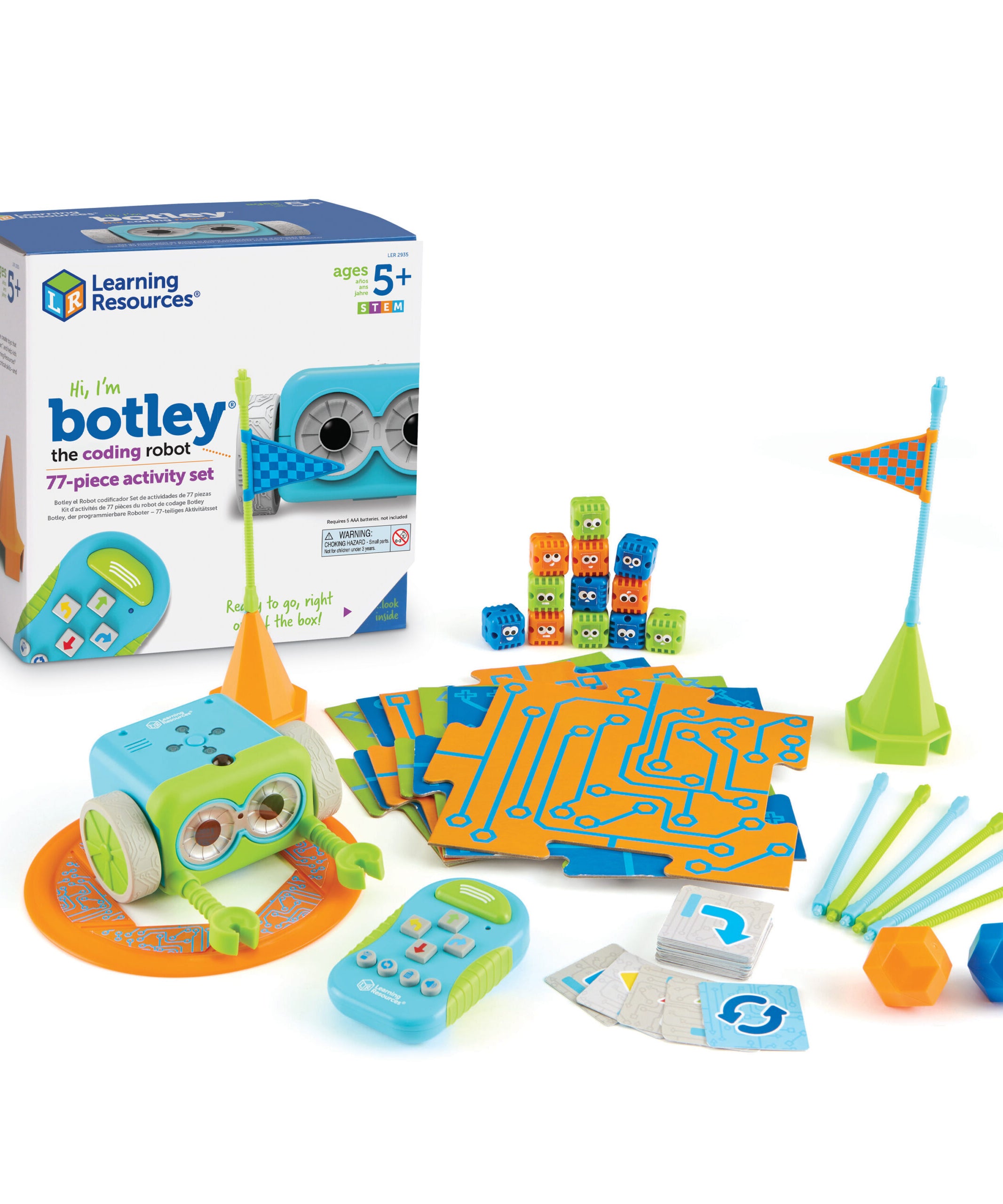 Learning Resources Botley the Coding Robot Activity Set, Hands-On Early Coding and STEM Learning for Kids Aged 5+