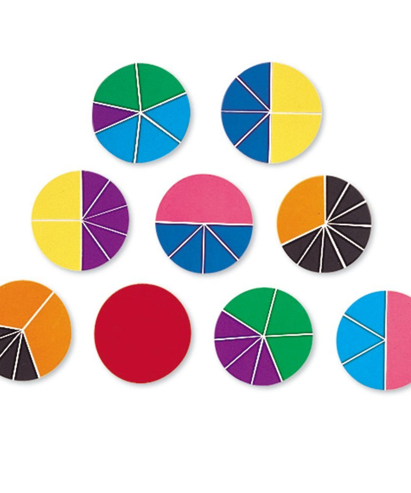 Learning Resources Rainbow Fraction Circles, Hands-On Exploration of Fractions, Ideal for Adding, Subtracting and Comparing Fractions, Includes Work Tray and Activity Guide, For Ages 6+