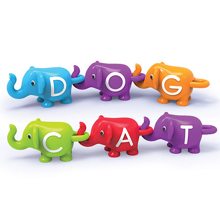 Learning Resources Snap-n-Learn ABC Elephants, 26-Piece Alphabet Learning Toy Set for Letter Matching and Fine Motor Skills, Ages 2 Plus